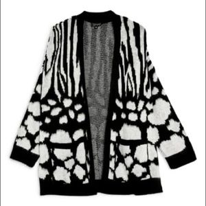 Topshop Zebra Mix Cardigan